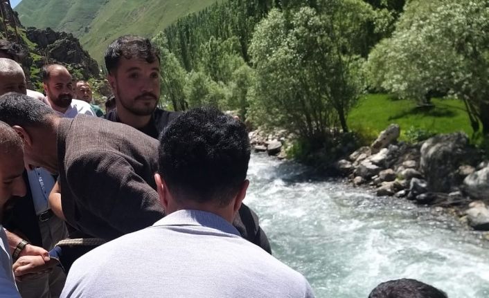 Kontrolden çıkan kamyonet dereye uçtu