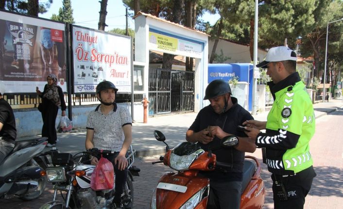 Kula’da dron destekli trafik denetimi
