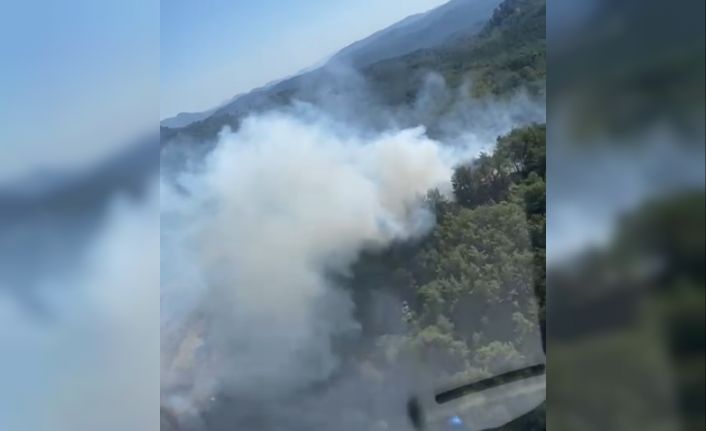 Marmaris’teki orman yangınına müdahale başladı