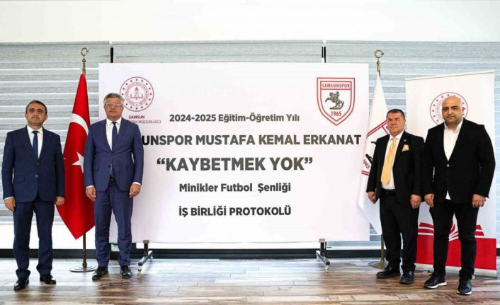 "Mustafa Kemal Erkanat Kaybetmek Yok" Minikler Futbol Şenliği protokolü imzalandı