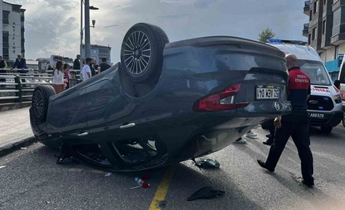 Ordu’da kaza yapan otomobil takla attı: 5 kişi yaralandı