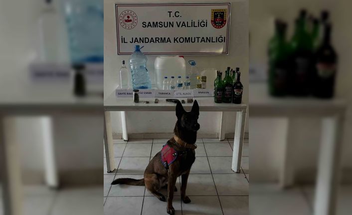 Samsun’da 65 litre etil alkol ele geçirildi