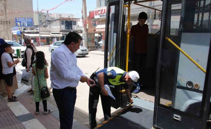 Şanlıurfa’da klima çalıştırmayan otobüslere sıkı takip