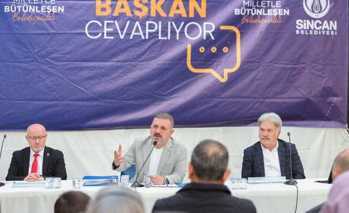 Sincan’da ‘Vatandaş Soruyor, Başkan Cevaplıyor’ isimli toplantının adresi Akşemsettin Mahallesi oldu