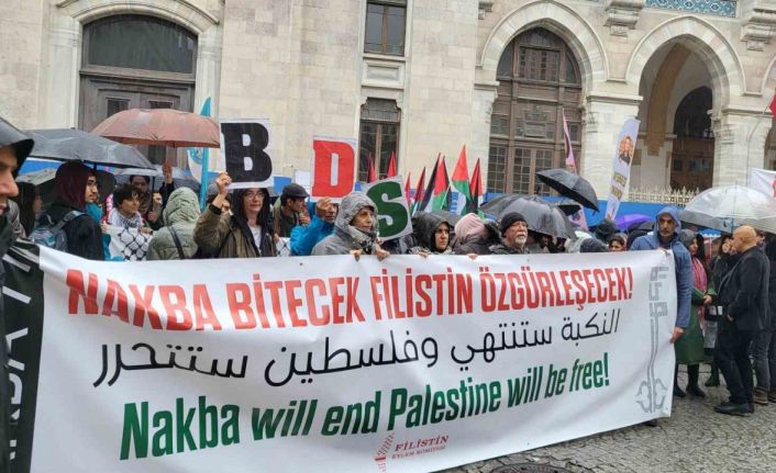Sirkeci’de Nakba’nın 77. yıldönümü için eylem yapıldı