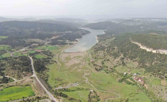 Su seviyesi yüzde 30’a düştü, baraj havzası yeşile büründü