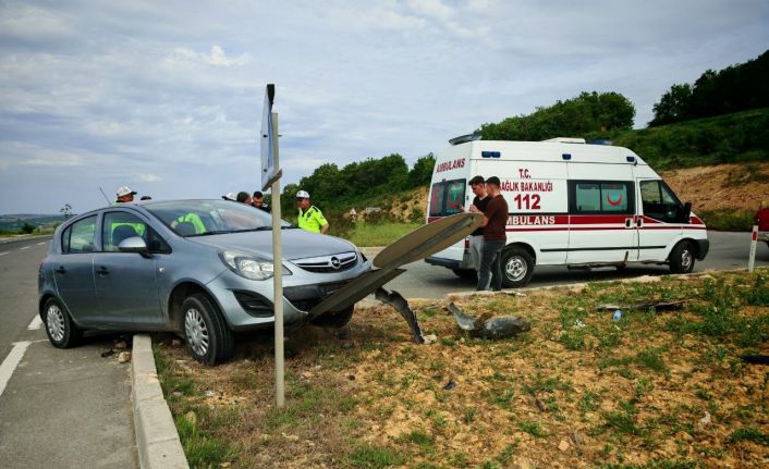 Tekirdağ’da araçlar çarpıştı; 1 yaralı