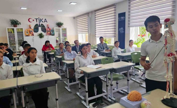 TİKA’dan Kırgızistan’da eğitime destek: Biyoloji sınıfı yenilendi