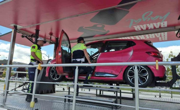 Trafik kazasında yaşadığını tekrar yaşadı