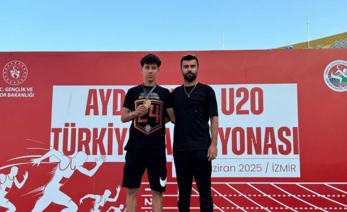 Adil Sani Konukoğlu Spor Lisesi öğrencisi Furkan Kanlı atletizmde Türkiye şampiyonu oldu