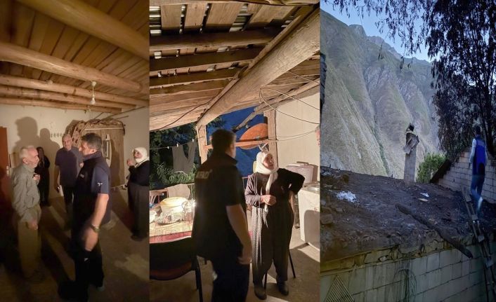 AFAD, Yangında evi zarar gören aileyi ziyaret etti