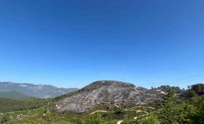 Alanya Kızılalan’da çıkan yangın yaklaşık 10 saat sonra kontrol altına alındı