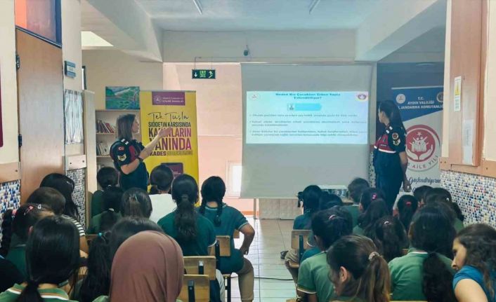 Aydın jandarmasından öğrencilere şiddet ve suça karşı farkındalık eğitimi