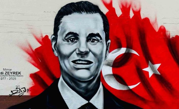 Balıkesir’de Ferdi Zeyrek’in resmi grafitiyle okul duvarına işlendi