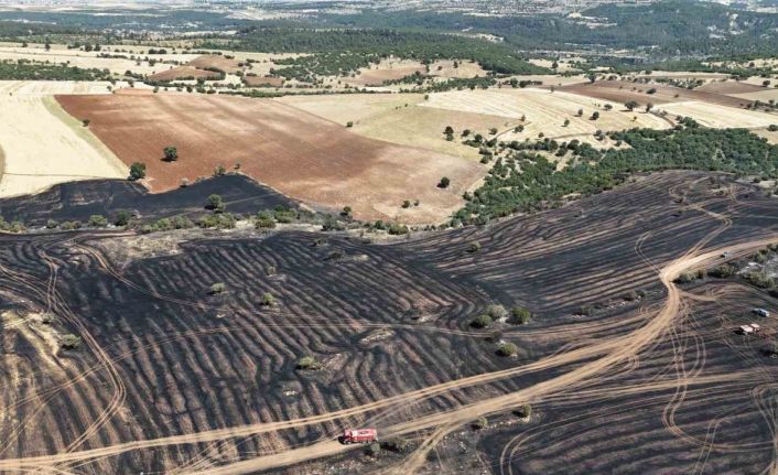 Balya makinesinden çıkan kıvılcım yangına neden oldu