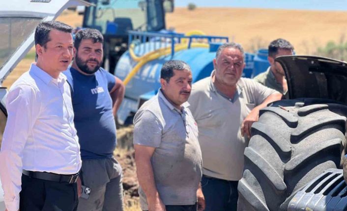 Başkan Olgun, hasat döneminde çiftçileri yalnız bırakmadı