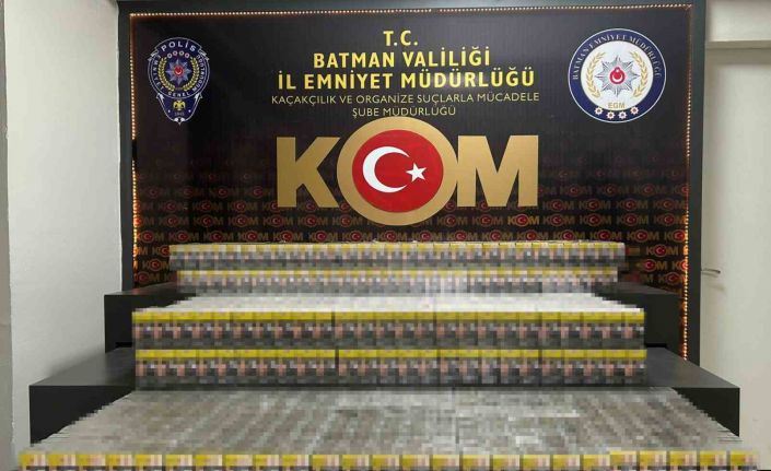 Batman’da kamyonet içinde 5 bin 240 paket sigara ele geçirildi