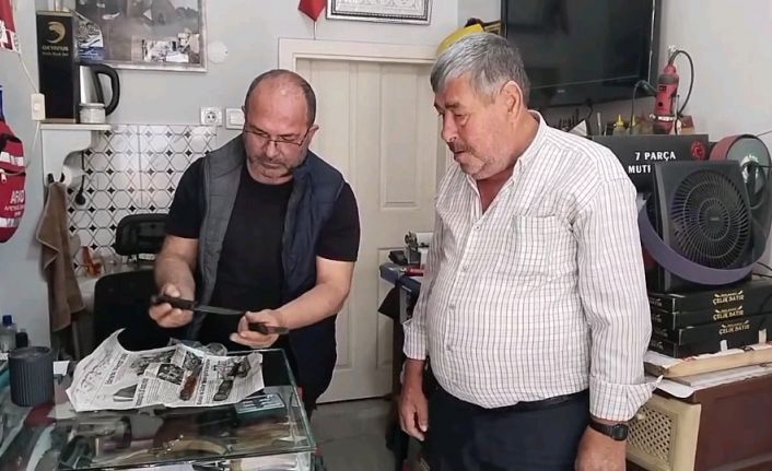 Bıçak bileyicilerin bayram yoğunluğu