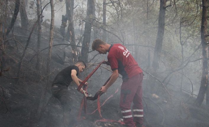 Bolu’daki orman yangını sürüyor: Ekipler ve köylüler seferber oldu