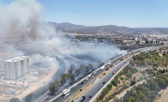 Bornova’da otluk alanda yangın