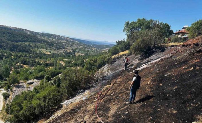 Çal’da başlayan yangın büyümeden söndürüldü