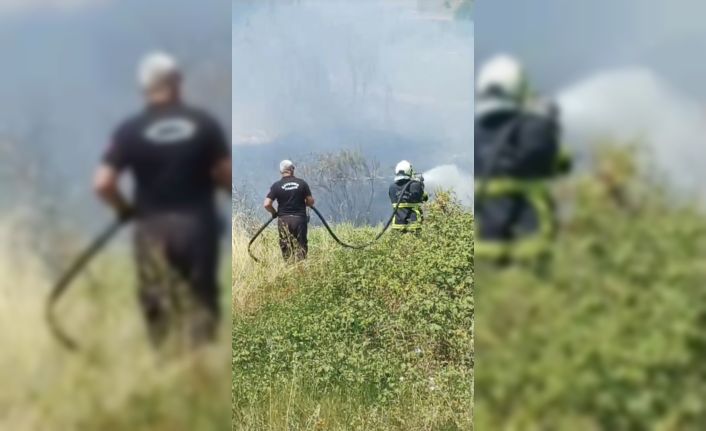 Çaycuma’da örtü yangını korkuttu