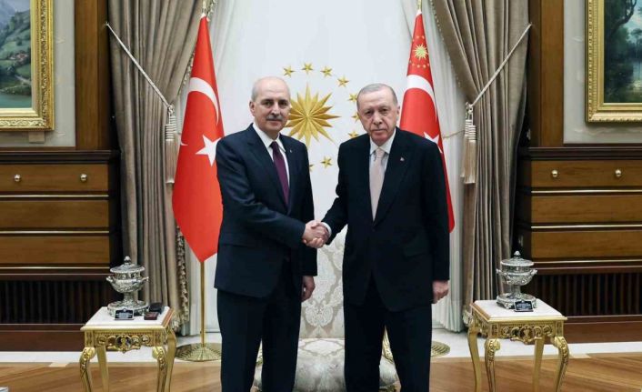 Cumhurbaşkanı Erdoğan, TBMM Başkanı Kurtulmuş’u kabul etti