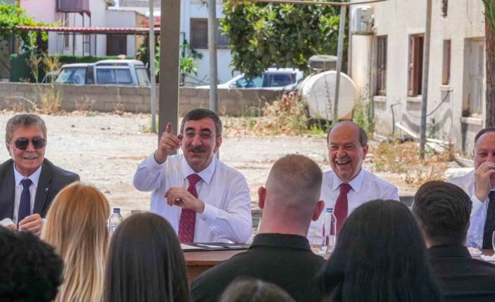 Cumhurbaşkanı Yardımcısı Yılmaz, KKTC Cumhurbaşkanı Tatar ve KKTC Başbakanı Üstel ile görüştü