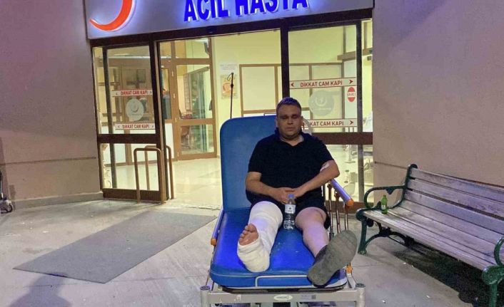 Gazinin trafikte darp edildiği anlar kameraya yansıdı