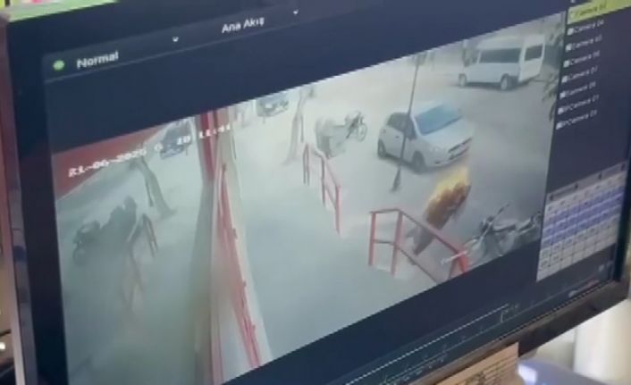 Jeneratör bir anda alev aldı, o anlar güvenlik kameralarına yansıdı