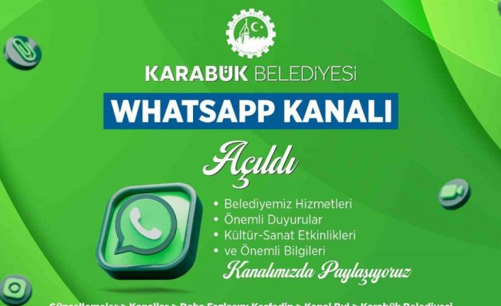 Karabük Belediyesi WhatsApp kanalı açıldı