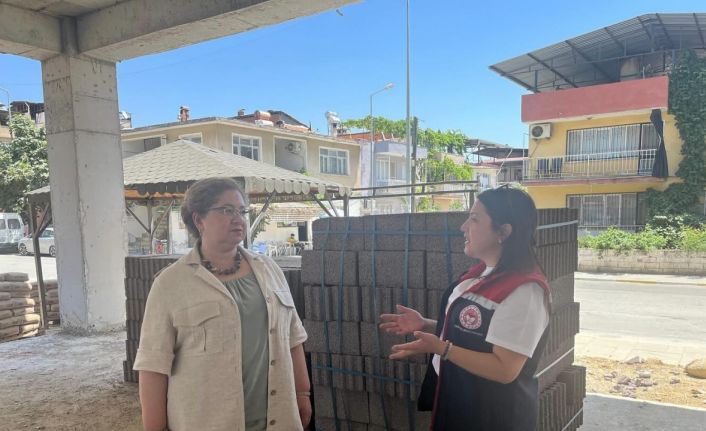Kaymakam Doğru, kurum binası inşaatında incelemelerde bulundu