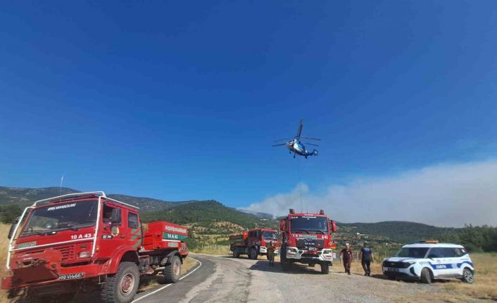 Kepsut’taki 2 ayrı orman yangınında soğutma çalışmaları sürüyor, 5 kişi gözaltında