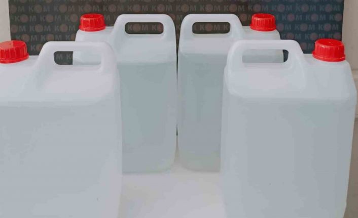 Kırıkkale’de 20 litre kaçak alkol ele geçirildi