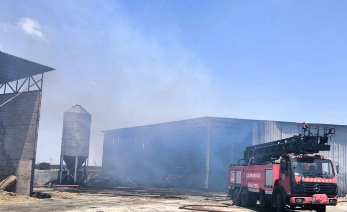 Kırklareli’nde bir hayvan çiftliğinin yem deposunda çıkan yangın söndürüldü