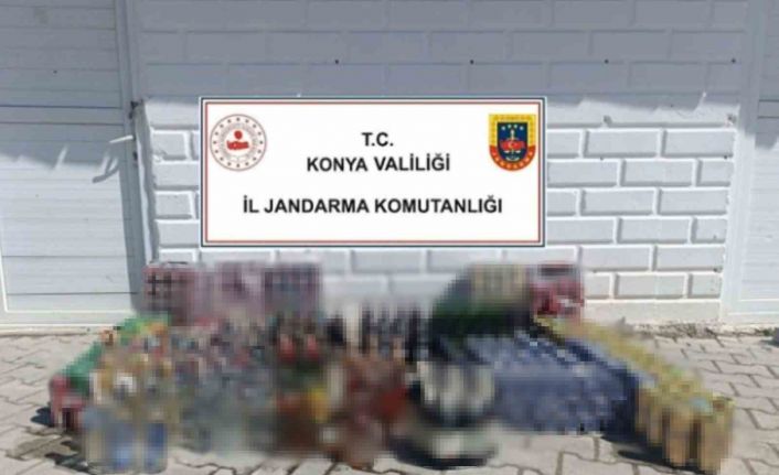 Konya’da jandarmadan izinsiz alkollü içecek satışına darbe