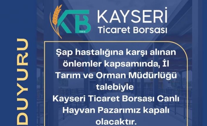 KTB Canlı Hayvan Pazarı’nda ’şap hastalığı’ önlemi