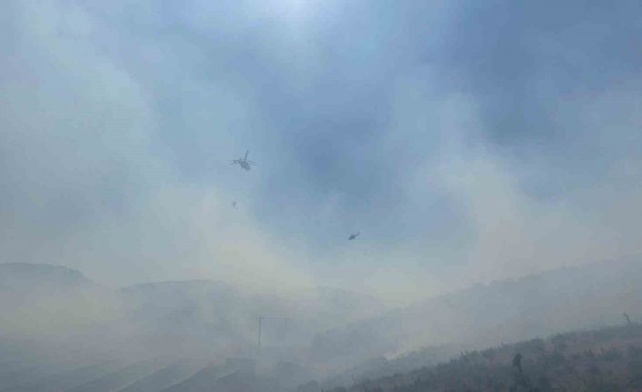 Manisa’da ormanlık alanda yangın: Havadan ve karadan müdahale başladı