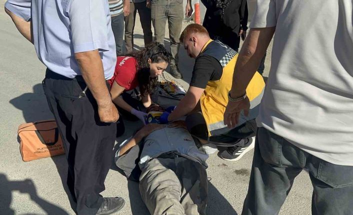 Motosiklet devrildi: 1 yaralı