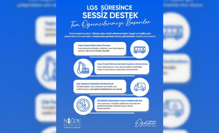 Niğde Belediyesi’nden LGS öğrencilerine tam destek