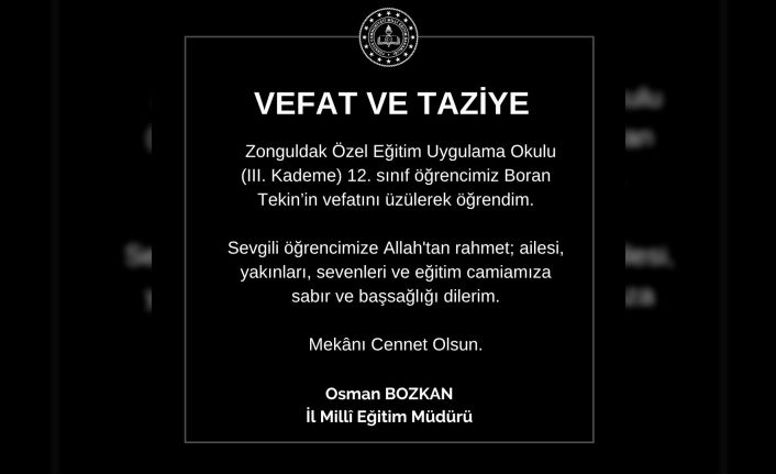 Özel eğitim öğrencisi tedavi gördüğü hastanede hayatını kaybetti