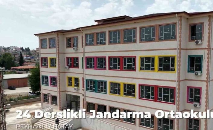 Reyhanlı’da inşa edilen Jandarma Ortaokulu’nun yapımında sona gelindi