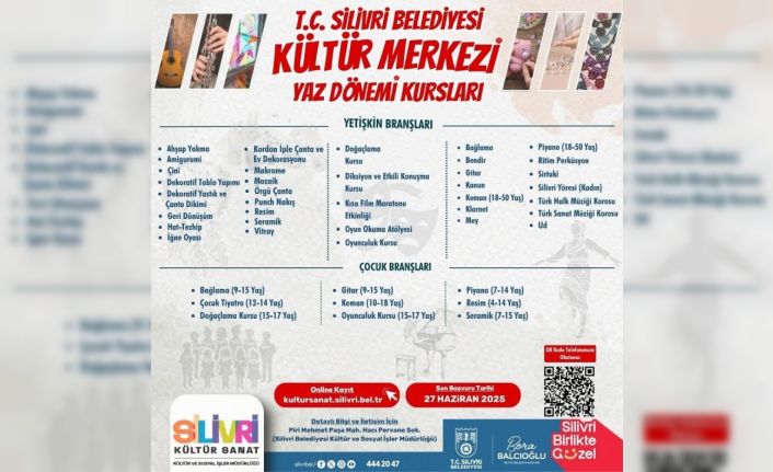 Silivri Belediyesinde yaz dönemi kurs başvuruları başladı