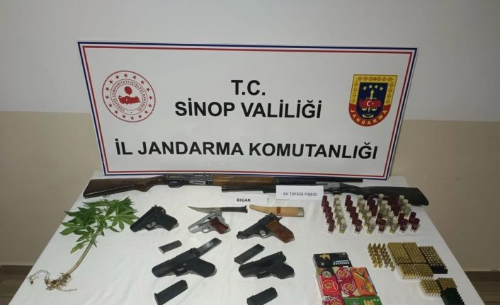 Sinop’ta silah ve uyuşturucu operasyonu: 3 gözaltı