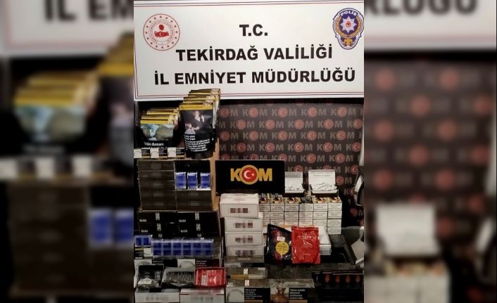 Tekirdağ’da kaçak tütün ve makaron operasyonu