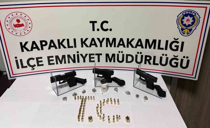 Tekirdağ’da ruhsatsız tabanca ele geçirildi