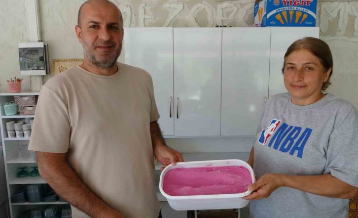 Tescilli Mor Reyhan bu kez dondurma oldu