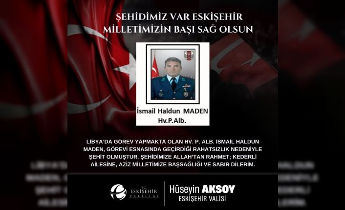 Vali Aksoy’dan şehit için taziye mesajı