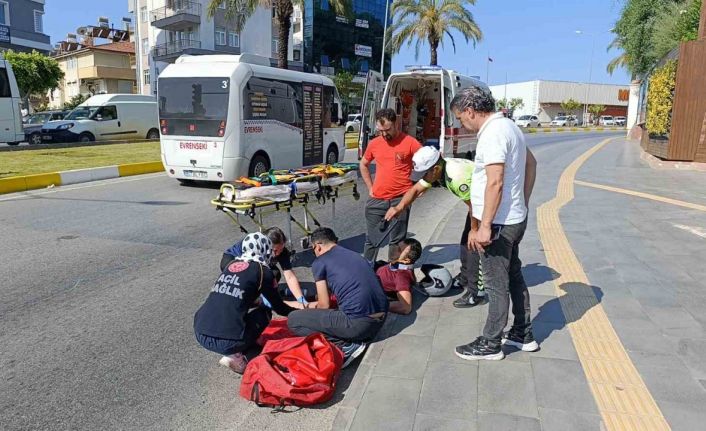 Yola taşan su kazaya neden oldu, motosiklet sürücüsü yaralandı