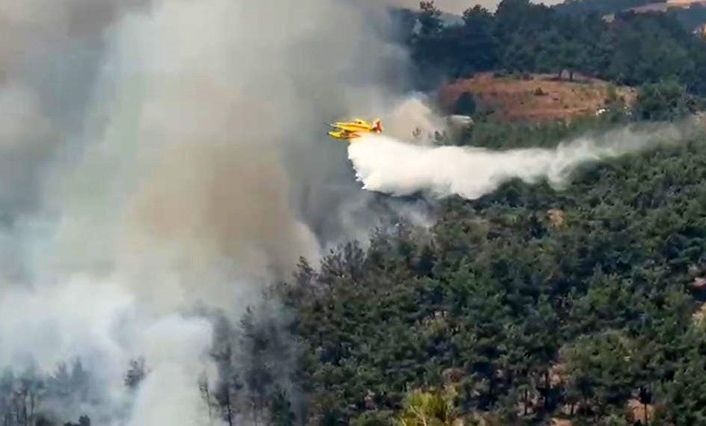 Alevlere peş peşe havadan müdahale